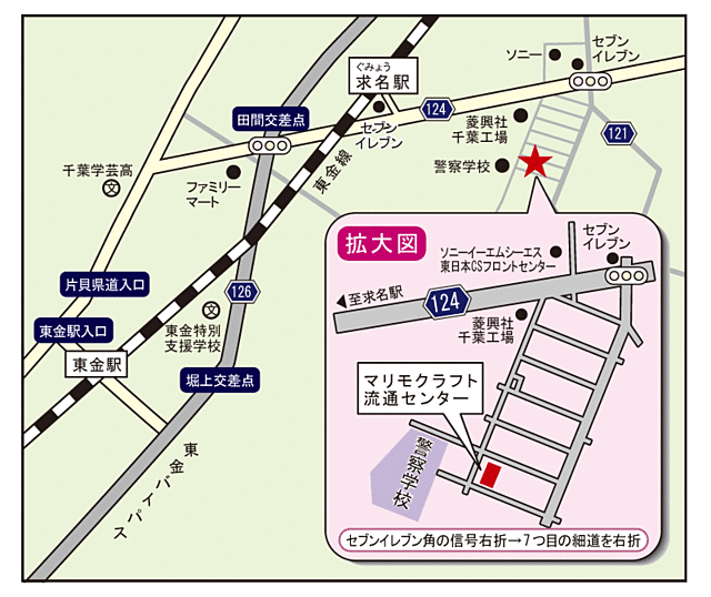 マリモクラフト東金流通センター地図